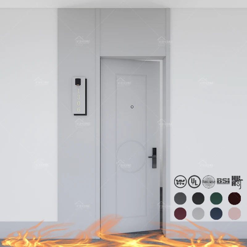 Australian fire protection standards interior hotel room door made of wood door paint wooden fire door with wall panel design