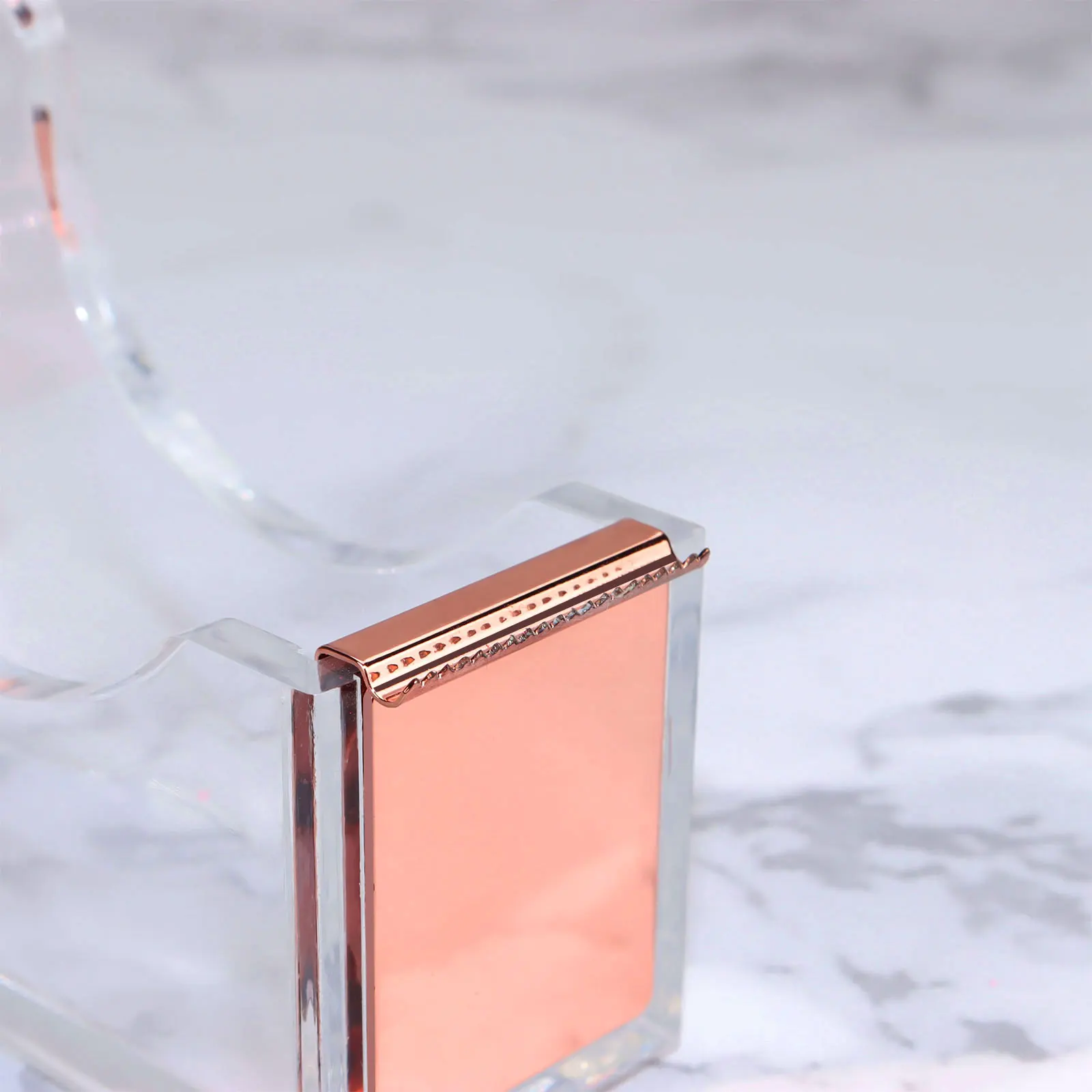 Luxury Acrylic Metal Customized Office Supplies Stationery Rose Gold Desk Organizer Set