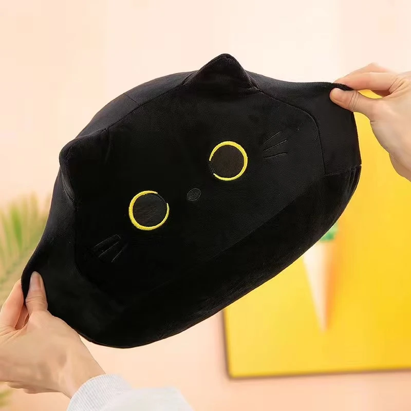 Wholesale Best Selling Japanese Kitten Pillow Soft Cute Black Cat And White Cat Plush Doll