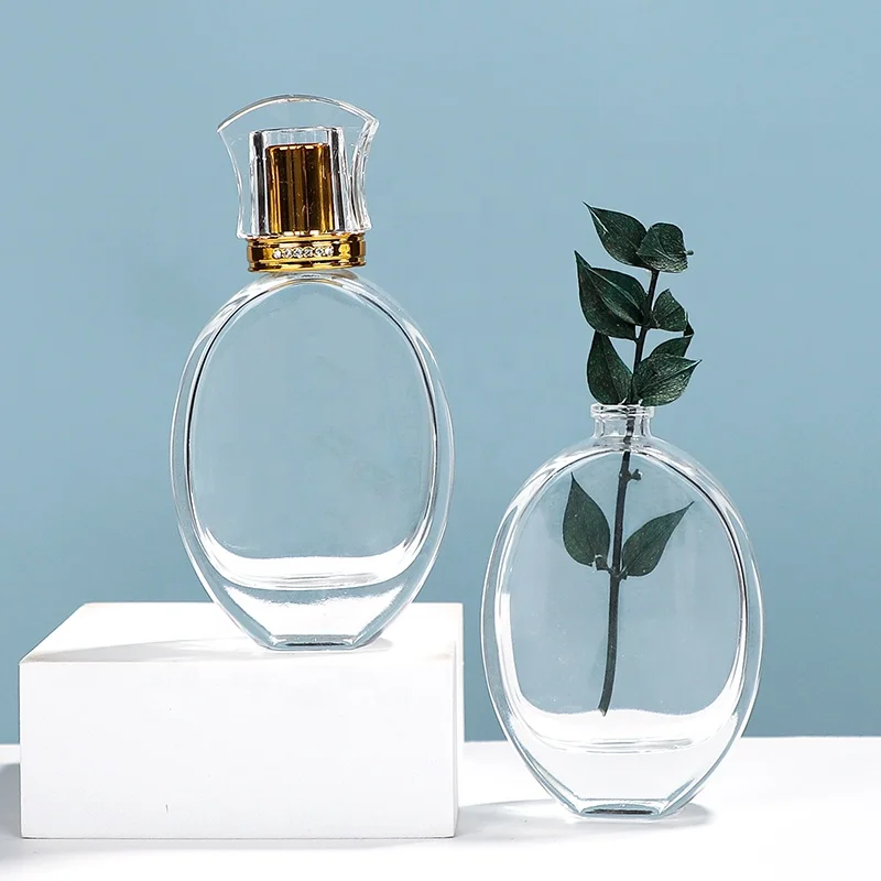 Wholesale Custom Shape China Manufacturer Clear Empty 50ml Perfume Bottle With Logo Cap