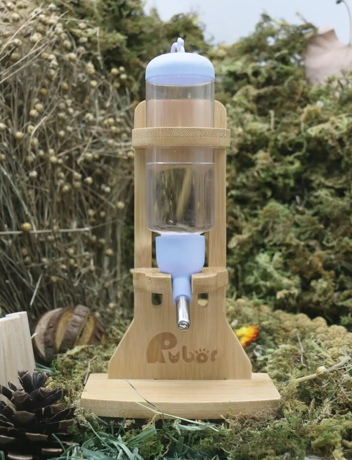 Hamster Water Bottle with Stand Small Animal Water Bottle Holder with 125ml Hanging Water Auto Dispenser