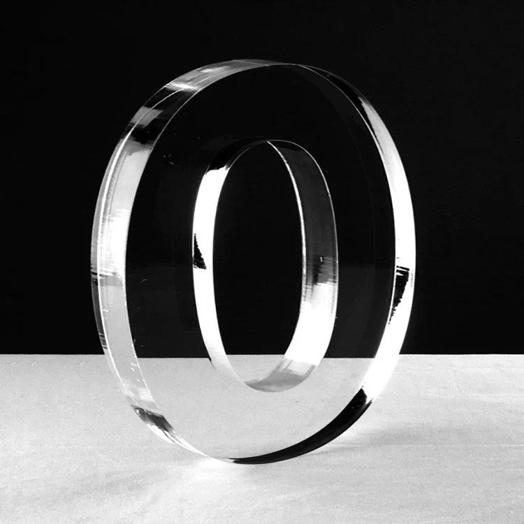 Clear Acrylic Alphabet Medal Bespoke 26 Various Cutting Letters Plexiglass Decorative Letter trophy award for Souvenir Gifts