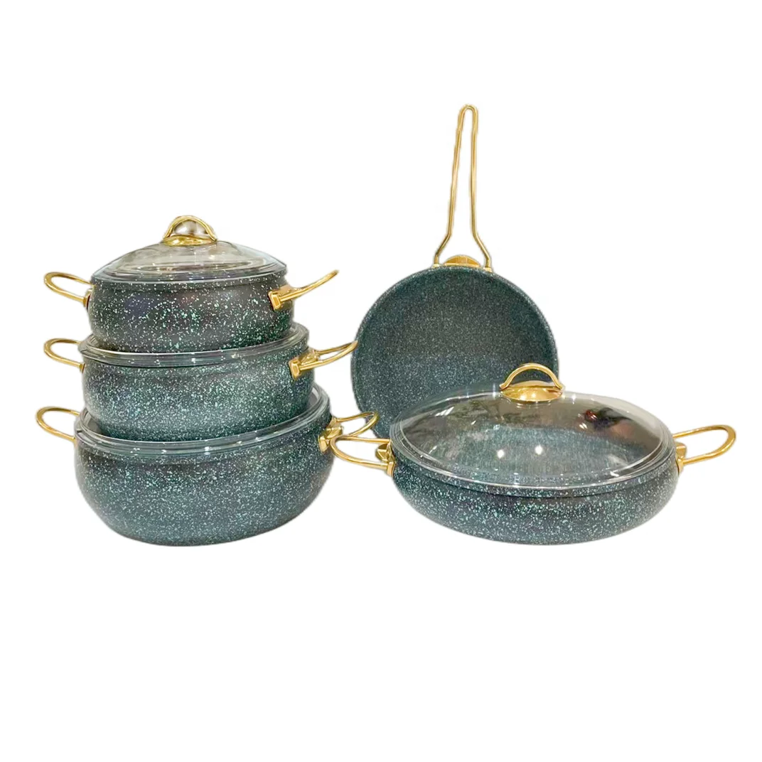 Aluminum Home Cooking Fry Pan And Casserole Set