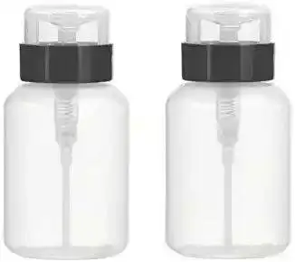 Push Down Empty Lockable Pump Dispenser Bottle for Nail Polish and Makeup Remover