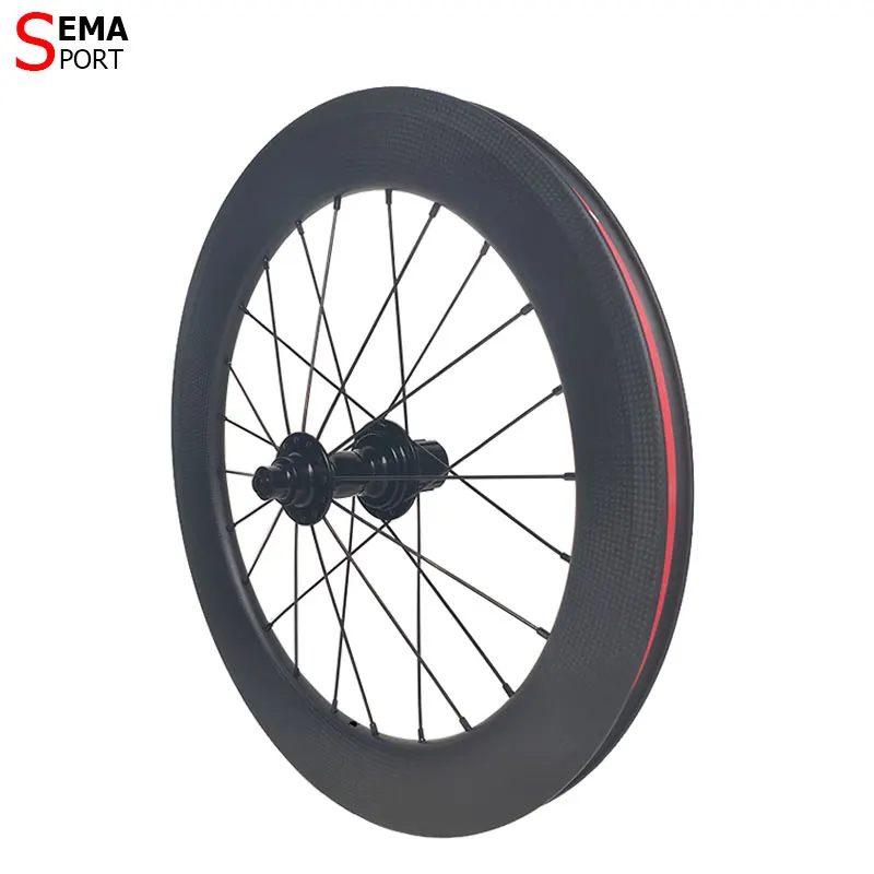 
20inch 406 birdy bike carbon wheel 50mm depth v brake bicycle parts light weight rim 