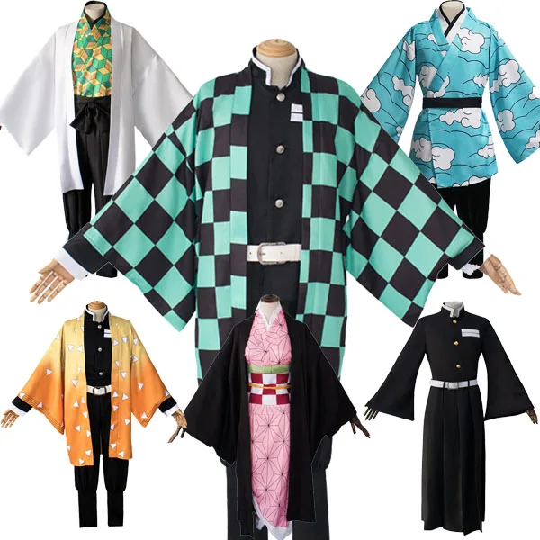 Demon Slayer Cosplay Kimono Uniform Cosplay Costume Cosplay Costumes Anime Shirt   Full Set Demon Slayer High Quality