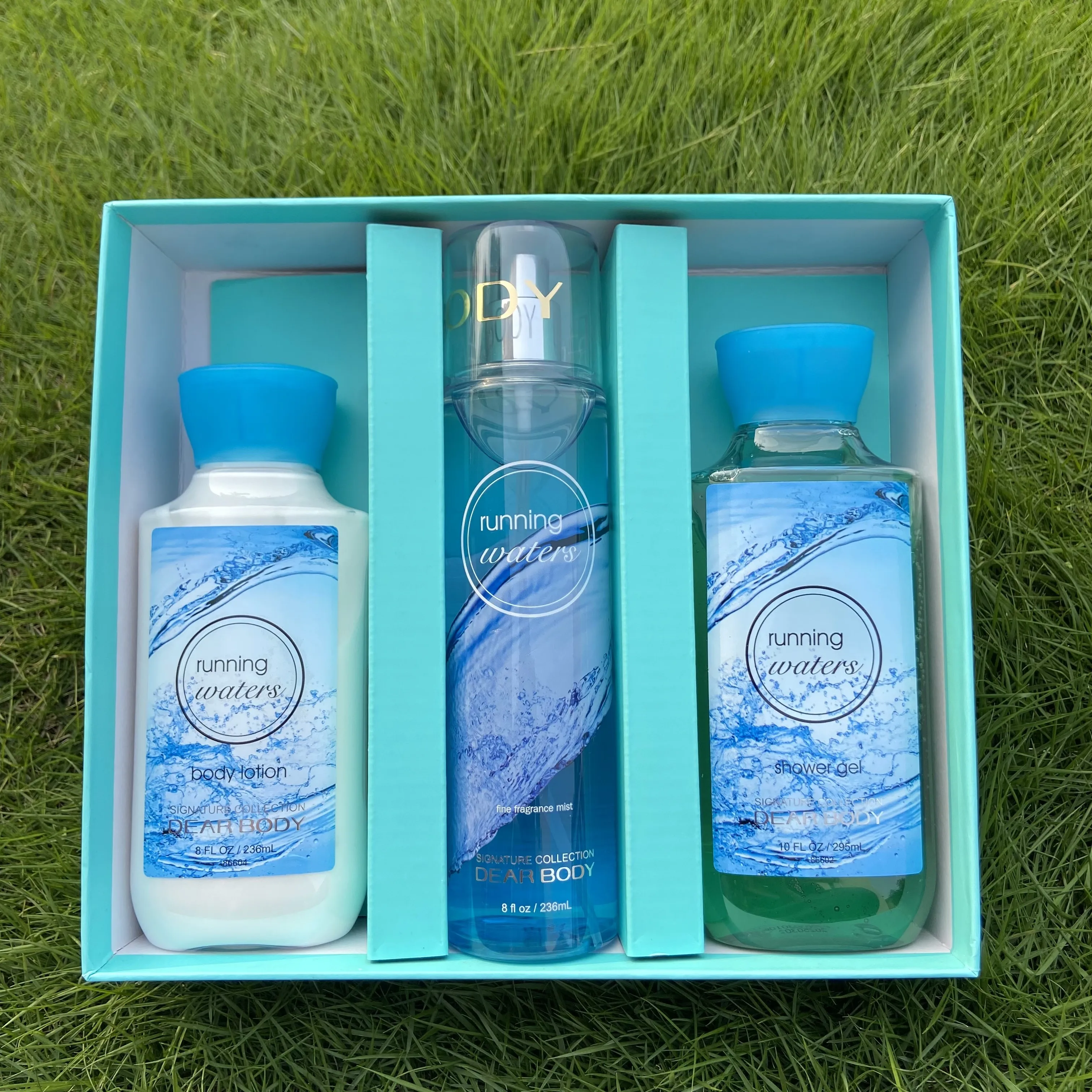 OEM Private Label Luxury High Quality  Nature Organic Body Wash Body Lotion fine fragrance mist  Bath Gift Set