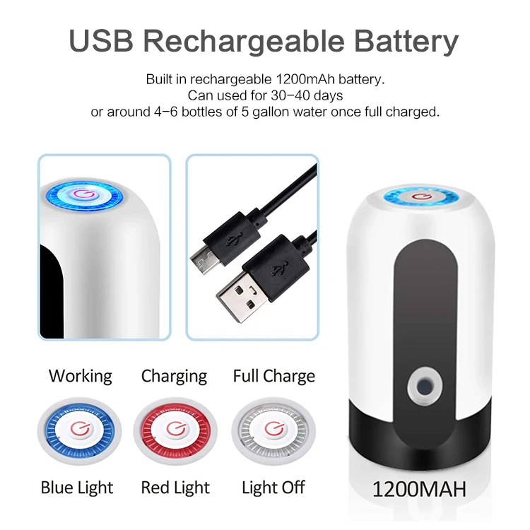 kinscoter USB charging intelligent wireless portable mini automatic electric bottle water dispenser