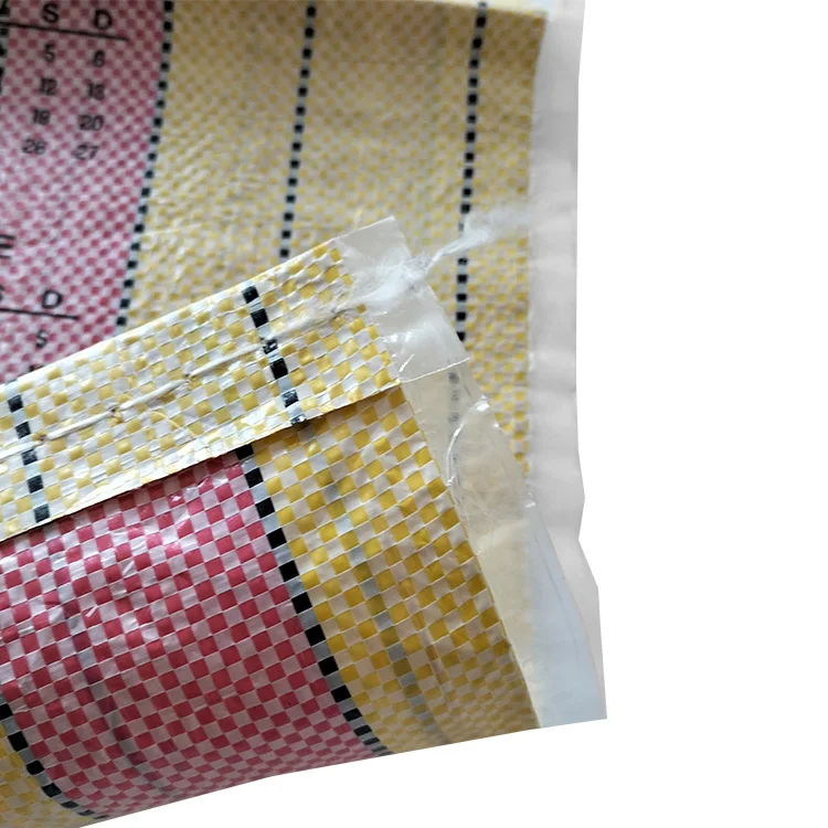 Multi-color Stripes Laminated Pp Woven Shopping Bag Polypropylene Market Sacks With D-cut Handle For Grocery Packaging
