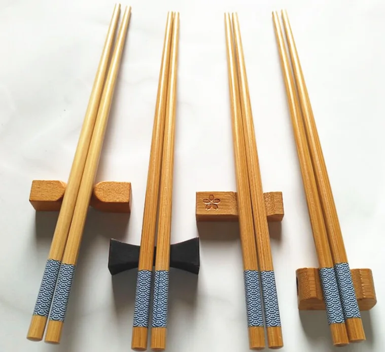Kitchen Utensils Wood Chopstick Rest Helper Wooden Chopsticks Holder