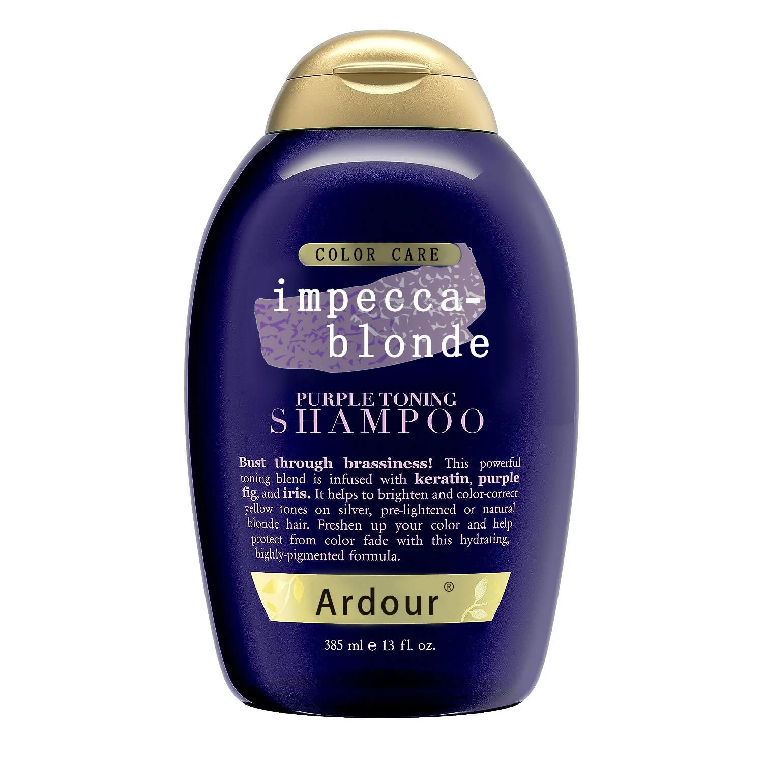 Impecca-Blonde Purple Toning Shampoo, 13 fl oz No Yellow shampoo
