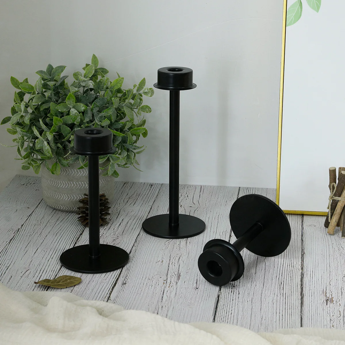 Wedding Centerpieces Long Candle Holder Decor And Home Black Single Glass Candlestick With Hurricane