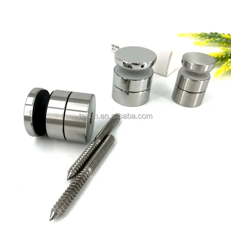 Stair hardware stainless steel 316 adjustable wall mounted stain glass standoff for frameless glass fencing