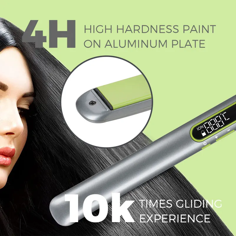 Custom Logo Irons Professional Avocado Essence layer Hair Straightener Wholesale Private Label Flat Iron