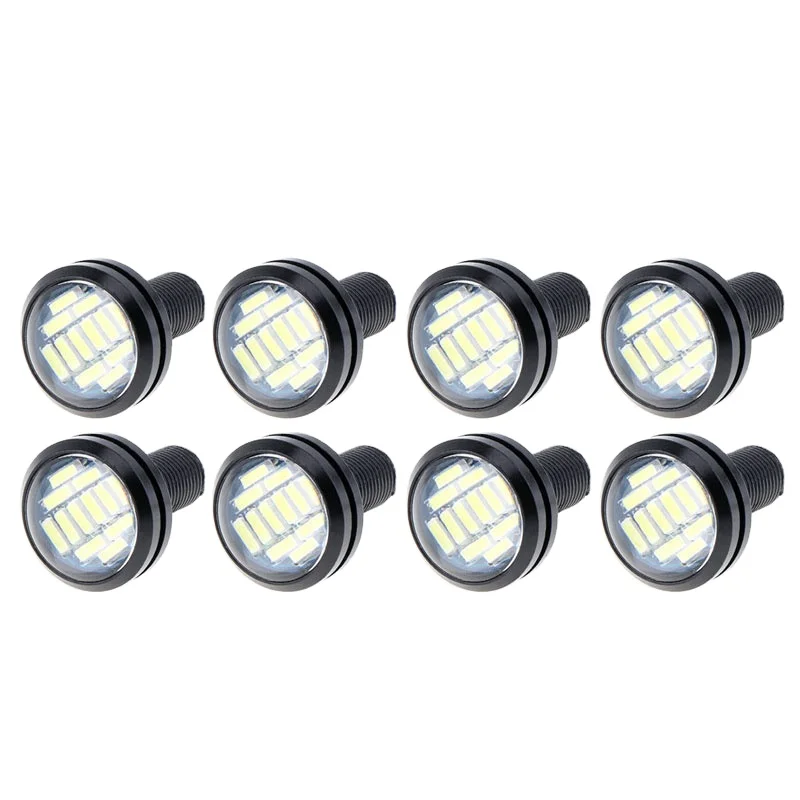 Идеальная светодиодная 23 мм орлиный глаз 4014 12 SMD led дневные ходовые огни 12В дневные ходовые свет сигнал поворота белый Янтарный bule красного и желтого цвета ice bluue розовый