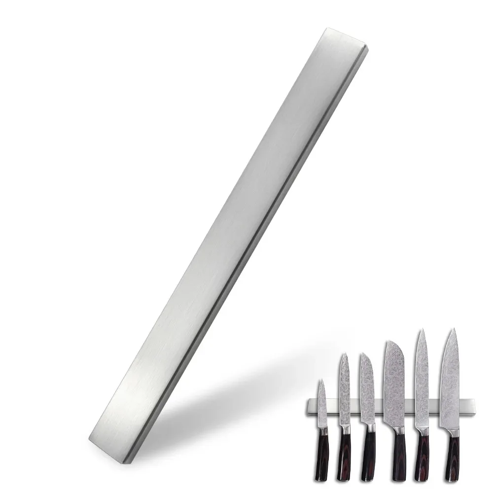 High Quality Stainless Steel magnetic knife holder 12 inch Wall Storage Rack Magnetic Knife Strip