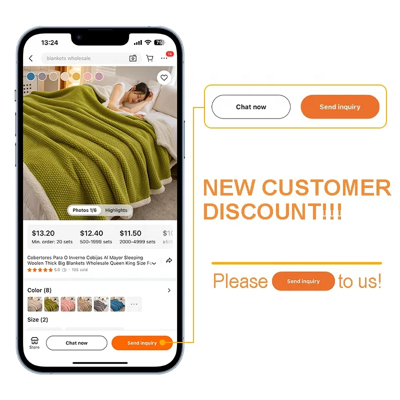 Cobertores Para O Inverno Cobijas Al Mayor Sleeping Woolen Thick Big Blankets Wholesale Queen King Size For Winter Wholesale