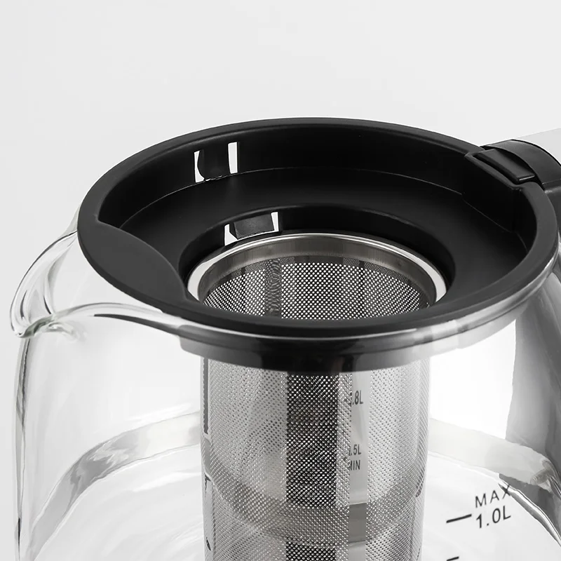 New arrive 2 L Electric Kettle Tray Set Glass Electric Kettle Tea Maker With Glass Teapot With Temperature Control base