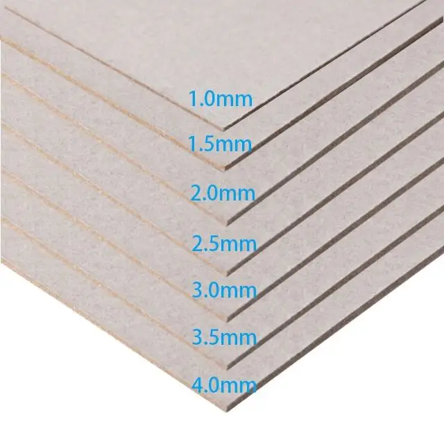 Manufactures Grey Board Sheet Recycled 2mm Grey Chipboard for packing