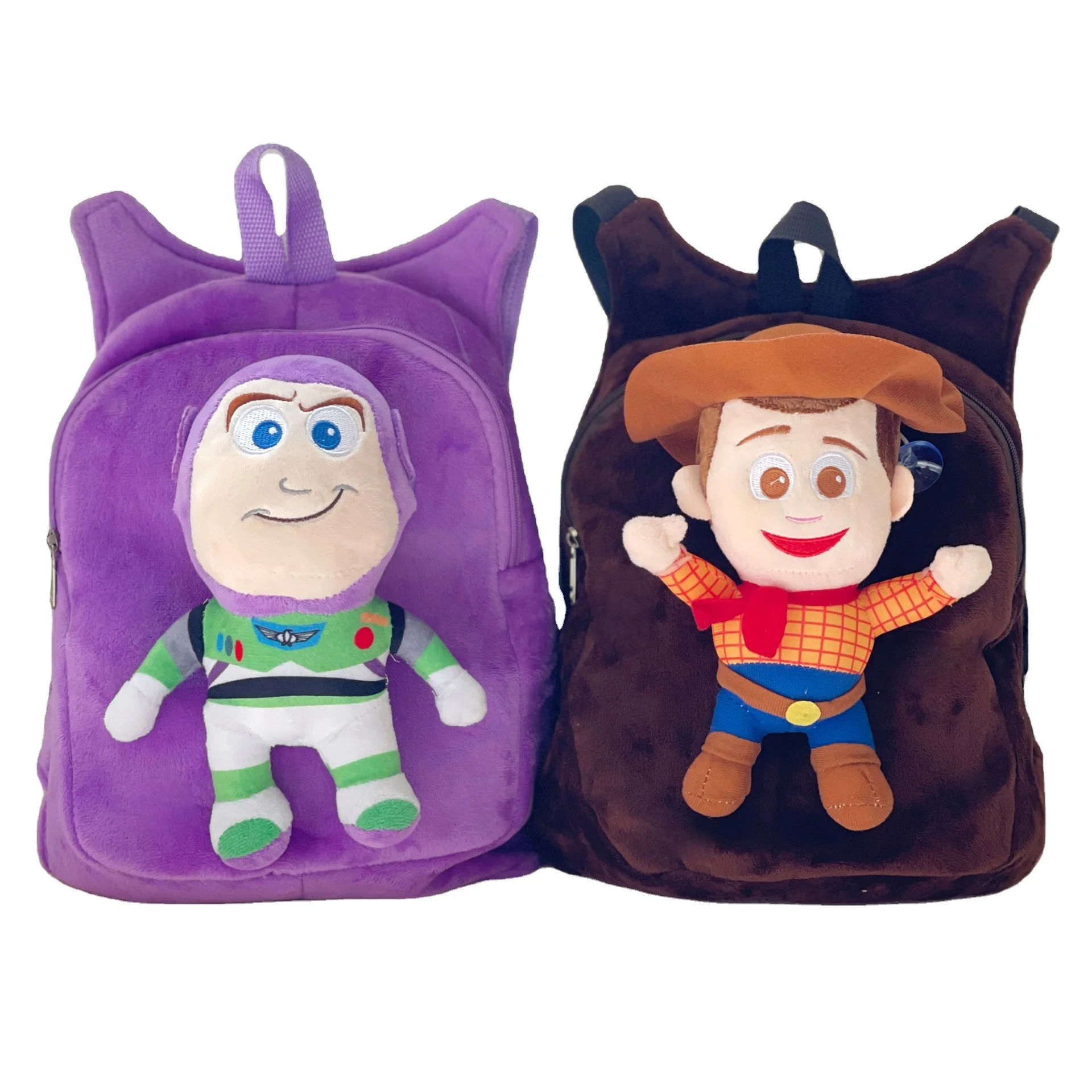 High Quality Cartoon Toy Story Plush Doll Kindergarten Kids Woody Buzz Light year Plush Toy Backpack