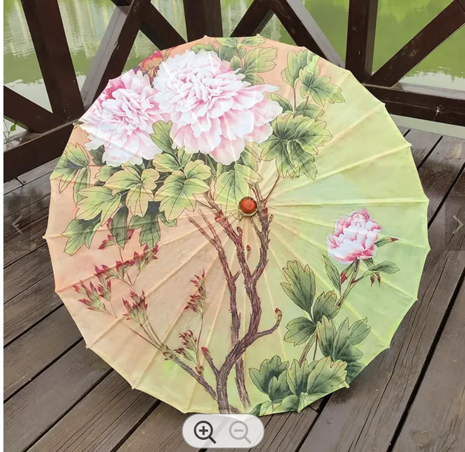 Colorful Chinese Traditional Parasol DIY Kids Oil Paper Umbrella Ceiling Decoration Flower Photo Props Wedding Parasol
