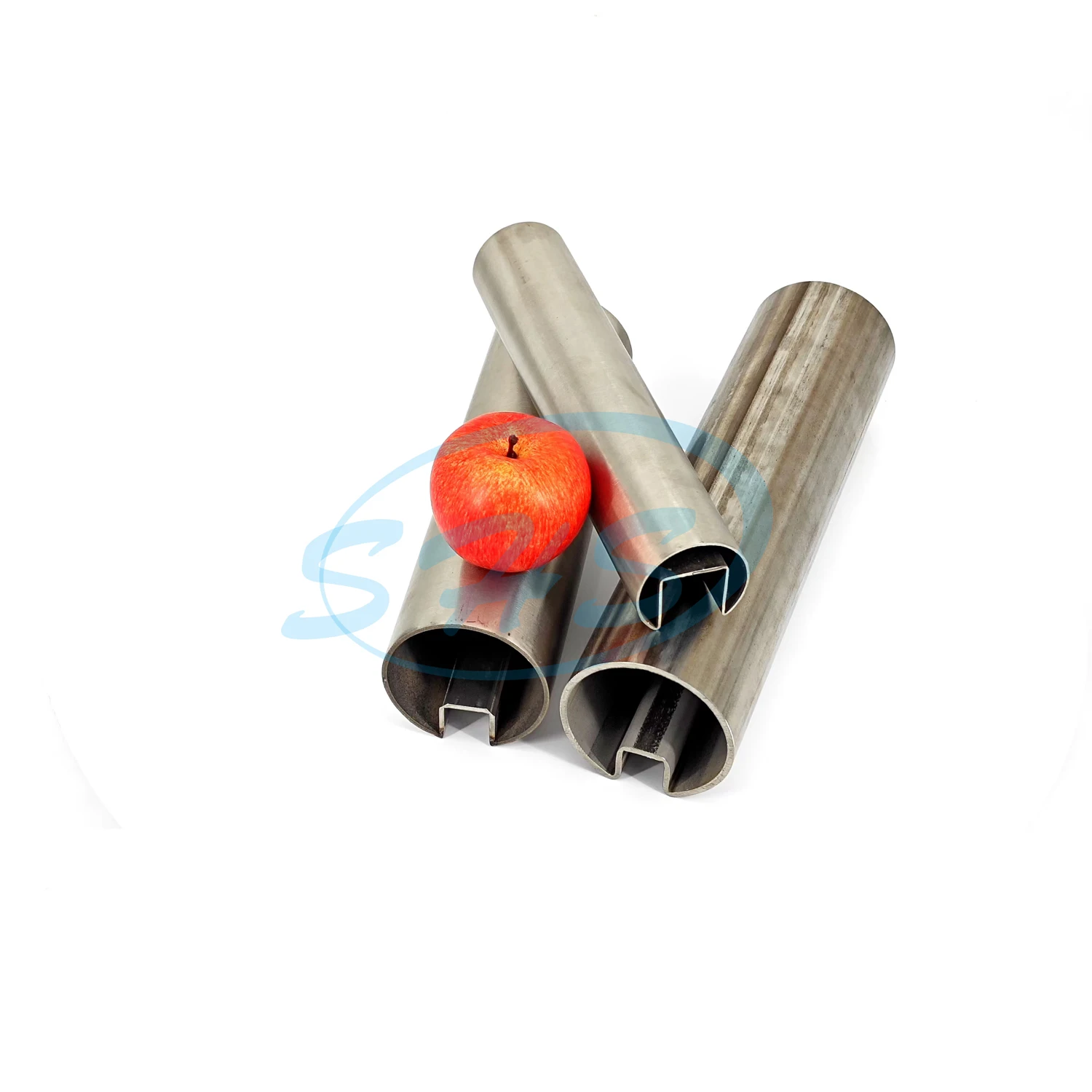 TP304 316stainless grooved pipe Dia 3.5 inch tube with single groove & polishing surface 88.9x4.0x(slot 25x22x25) for handrail