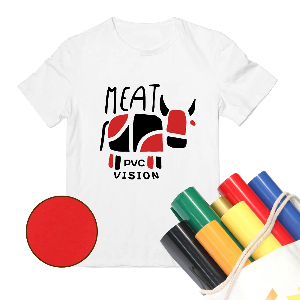 
Custom Textile T Shirt PVC Thermal Press Vinyl Rolls HTV Film Heat Transfer Vinyl For Tshirt Clothing Logo 
