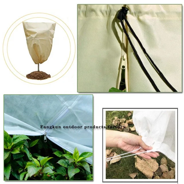 Winter tree antifreeze protection cover non-woven plant cold protection cover rope plant frost protection bag