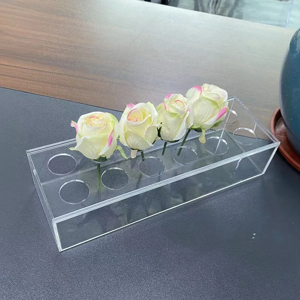 New vase INS style Nordic light luxury home rectangular hydroponic flower box storage rack