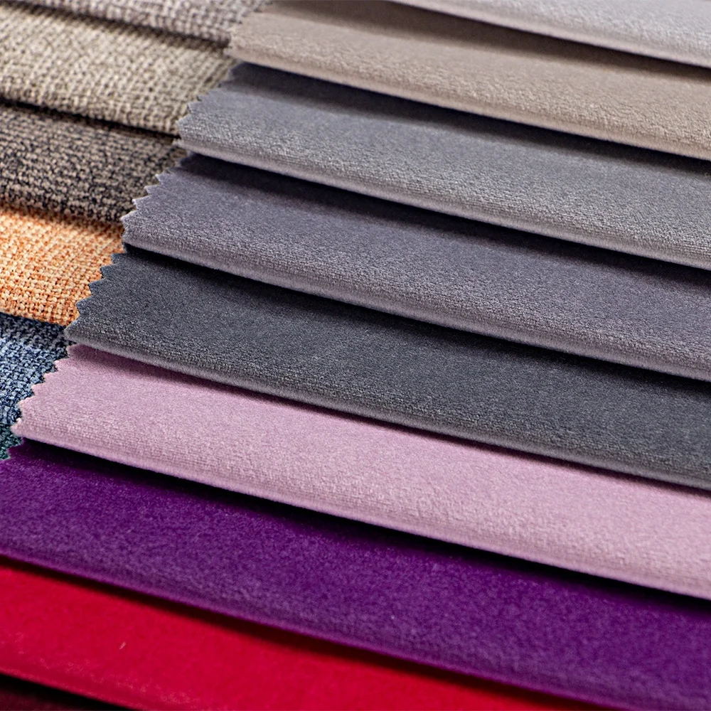 Blackout Velvet Multi-Colors Design Super Soft Holland Velvet 280CM Polyester 3 Pass Baby Knit curtain  Fabric For  Living Room