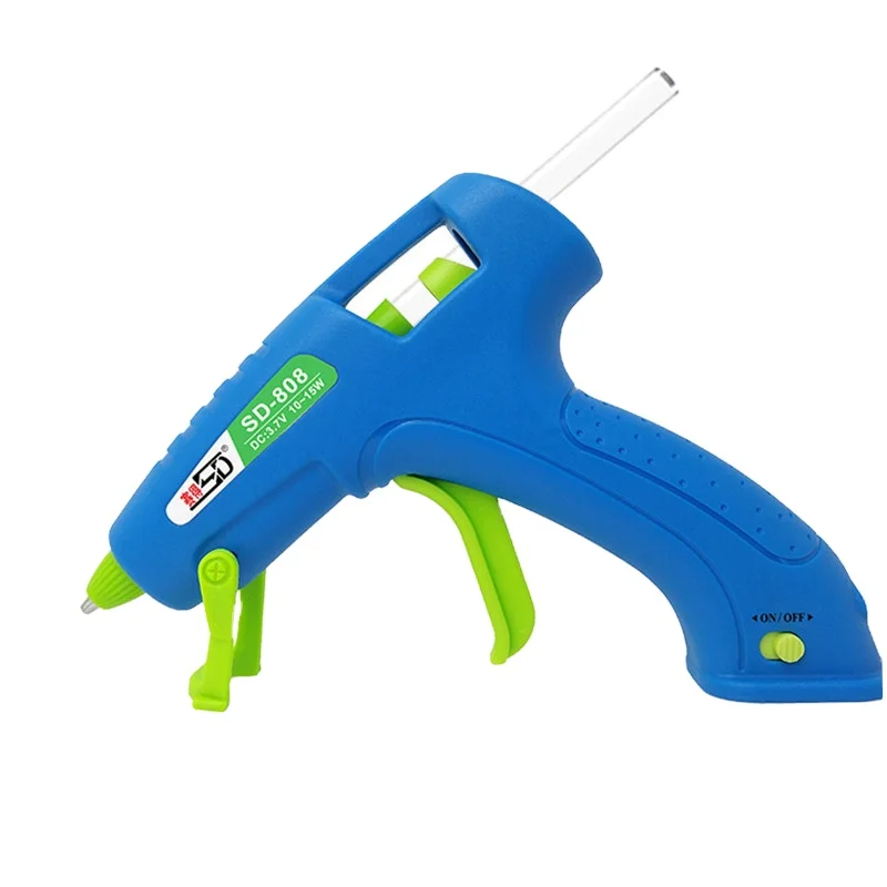 15W Blue Glue Gun Wireless Manufacturer Cordless OEM ODM SD Mini Blue Hot Melt Glue Gun With Glue Stick Car Repair Tools