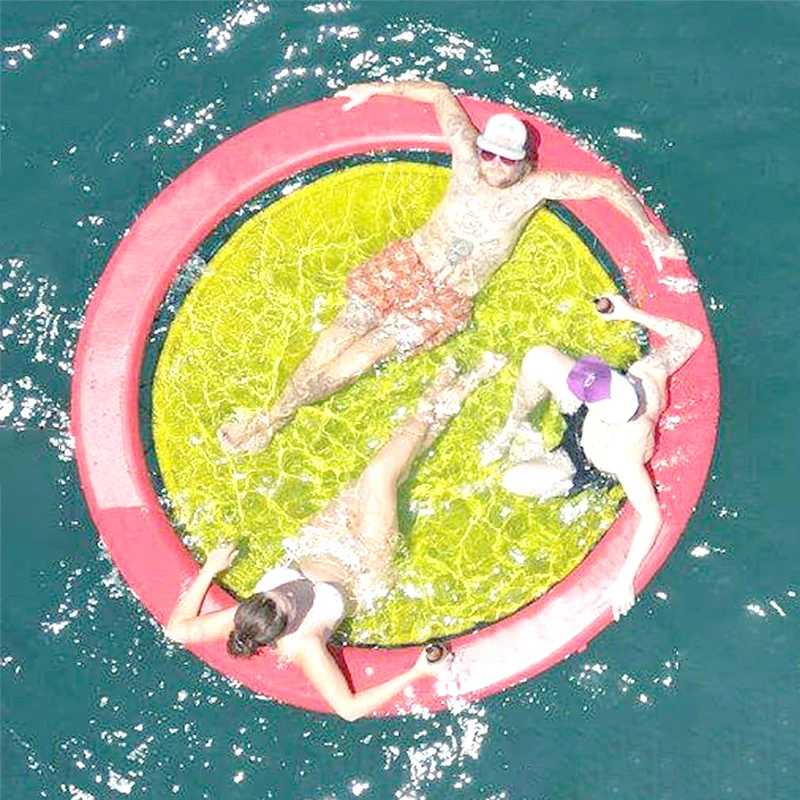 Manufacturer Custom Floating Dock with Mesh Inflatable Water Hammock Round Floating Water Platform