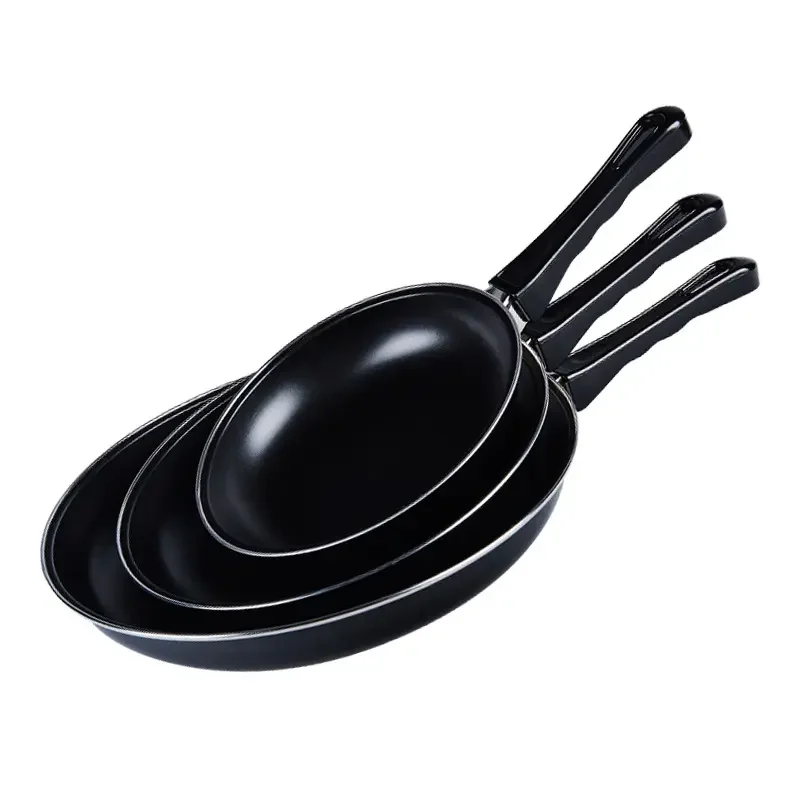 12 Inch Nonstick Frying Pans Iron and Stainless Steel Kitchen Induction Cooker Gas Frying Pan Suitable No Lid Non Stick