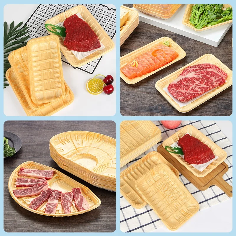 Одноразовый лоток для упаковки свежих овощей и мяса 19*12*2 8 см