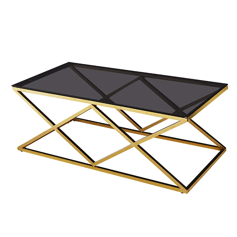 2024 luxury stainless steel gold coffee table modern furniture nesting tea table large size table living room furniture