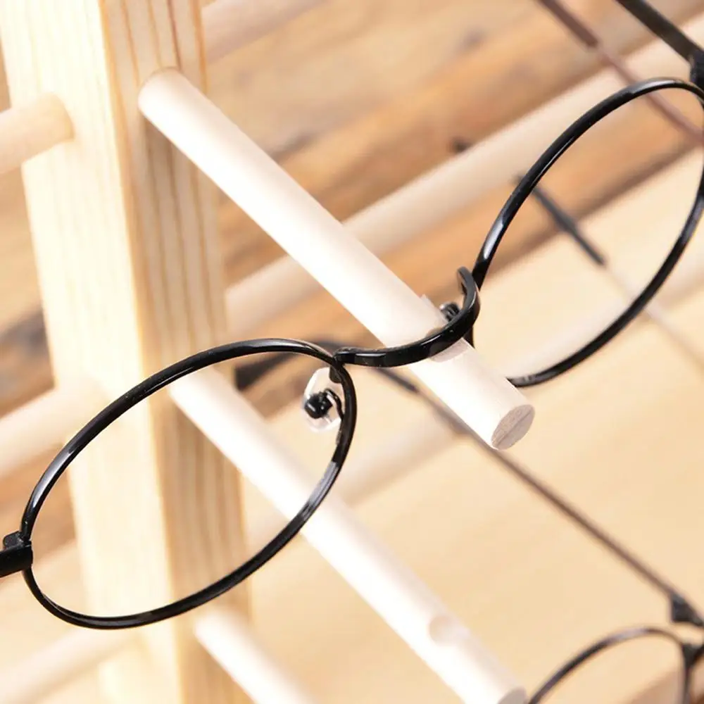 Multi Layers Wood Sunglass Display Rack Shelf Eyeglasses Show Stand Jewelry Holder for Multi Pairs Glasses Showcase