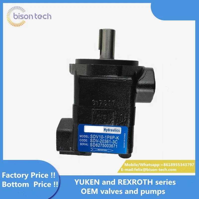 Hydraulic Parker DENISON SDV10 SDV20 SDV2010 SDV2020 single and double pump vane pump