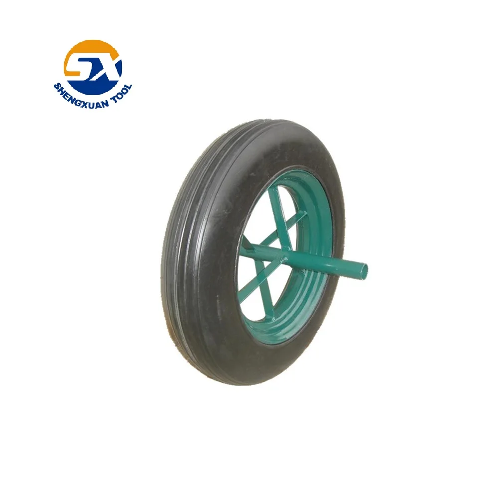14 inch solid rubber wheel 14x4 inch for wheelbarrow and hand trolley