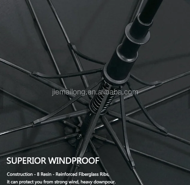 Automatic Open Golf Umbrella Extra Large Oversize Double Canopy Vented Windproof Waterproof Stick Umbrellas