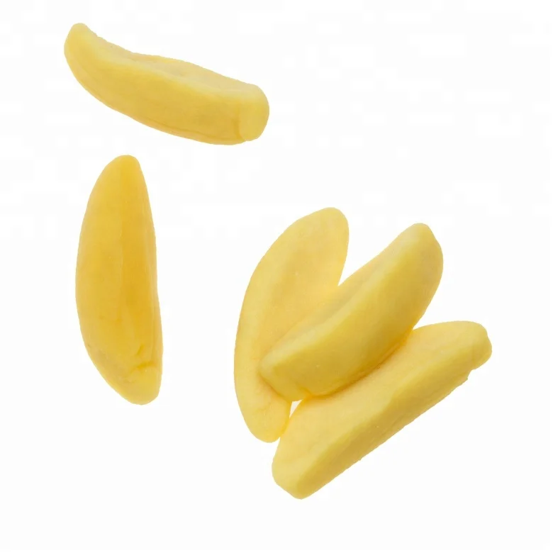 oil coated banana shape gummy candy