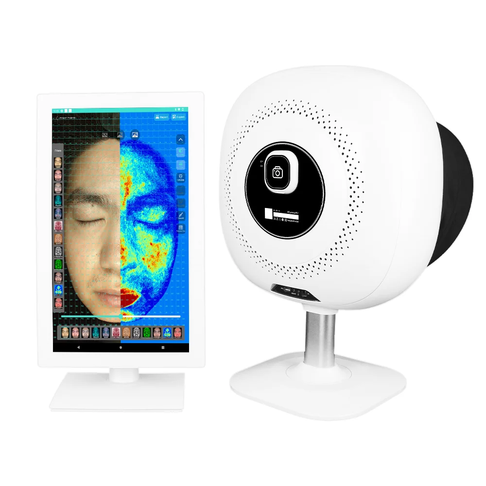 Beauty Equipment AI Intelligent Colorful 3D Digital Image Diagnosis Dermatoscope Face Scanner Skin Analyzer