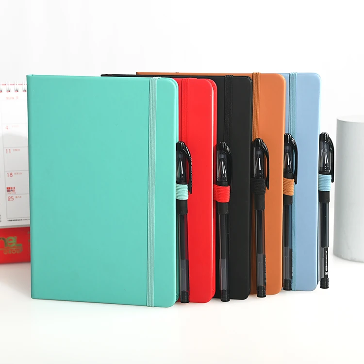 Personalized Logo B5 A5 A6 Plain Note Book PU Leather Soft Cover Custom Print Journal Notebook