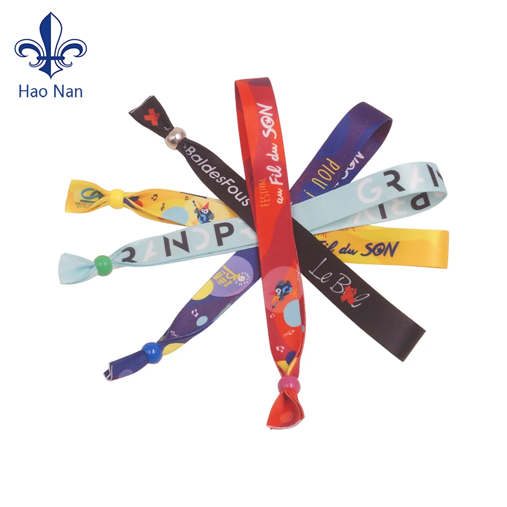 Оптовая продажа на заказ дизайн логотипа сублимационный браслет тканевый с полиэфирным браслетом