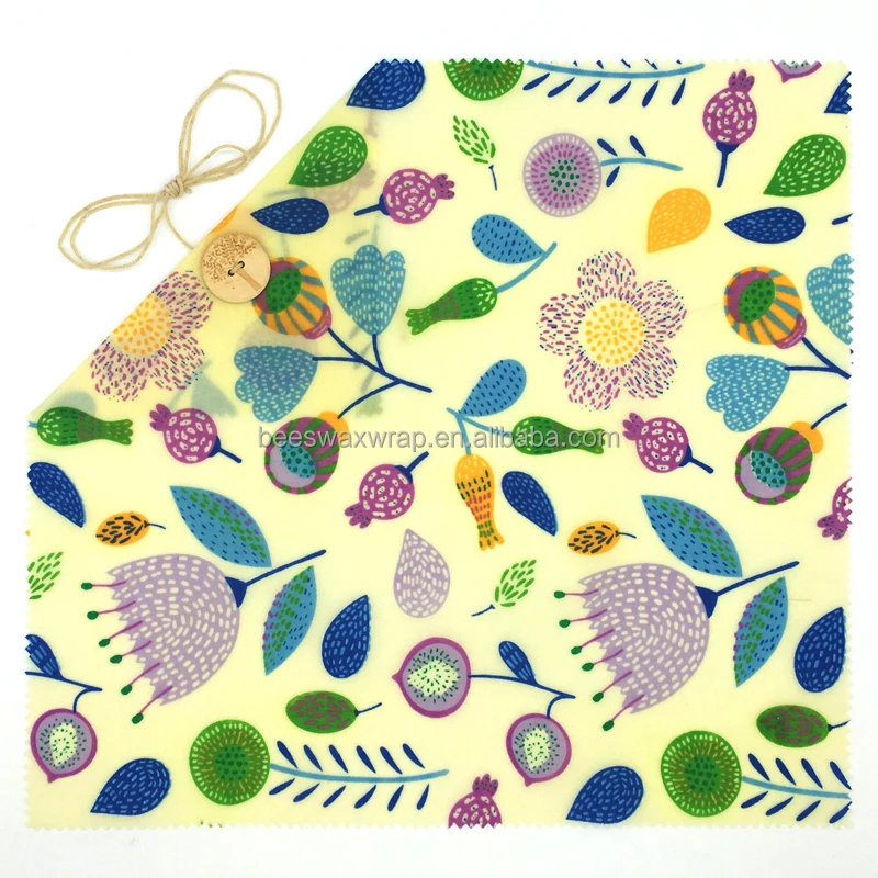 LFGB sustainable Biodegradable eco friendly reusable beeswax food storage wraps