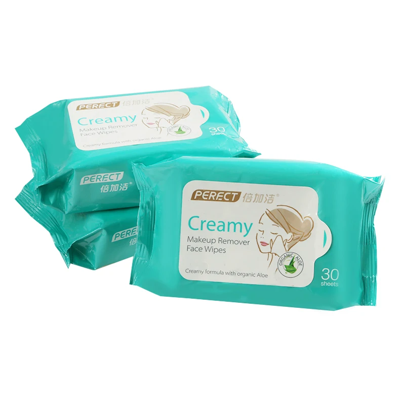 PERFCT OEM Creamy Makeup remover Face Wet Wipes for deep cleaning without irratating skin