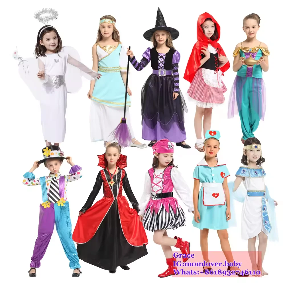 2024 Halloween Role Play Outfits Dress Up Costume Kids Cosplay Party Career Uniform Egyptian Pharaoh Costume halloween costume