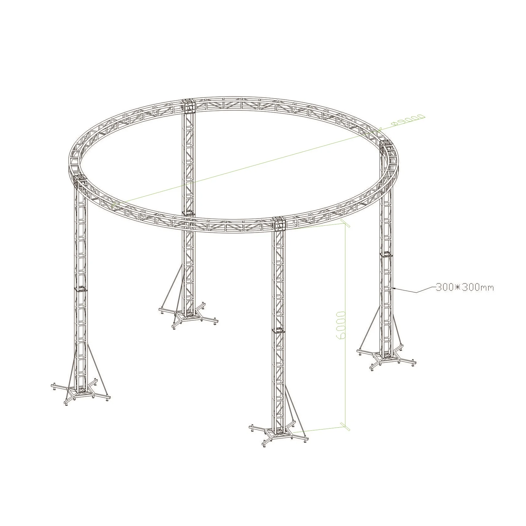 Aluminum Exhibition Truss System Circle Stage Truss Circular Round Curve Arc Truss for Customization