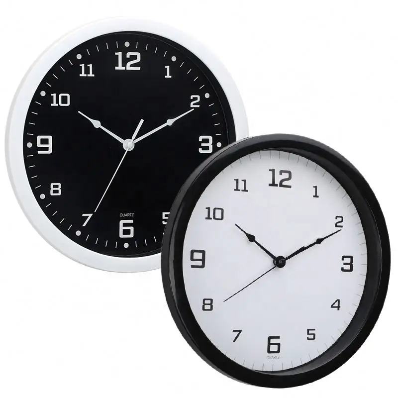 Clock wall  modern Simple Round Design cheap promotion Plastic wall clock