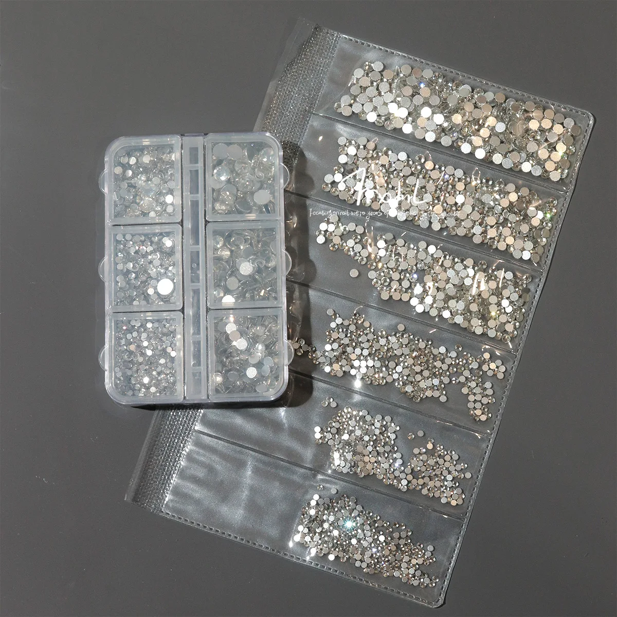 RU 3D DIY Nail with Super Sparkling Colored Diamond ABS Plastic and Glass Material Packed in Boxes and Bags