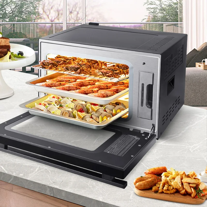 40L countertop smart combi Steam oven bread convection bakery electric toasters pizza oven for baking